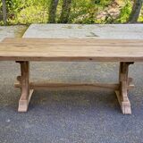 Table à manger de monastère rénovée en chêne massif du 18ème 200cm