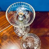 Antique art deco crystal boudoir lamp