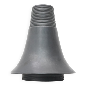 Black ceramic vase Vulcani by Franco Bresciani for Gabbianelli, 1970s