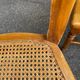 Set of 4 Louis-Philippe medallion chairs in wood with caned seats, 1970s.