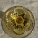 Set of 6 vintage yellow stemmed glasses: consisting of 4 large and 2 small.