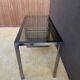 Metal and smoked glass desk