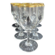 8 Daum gold-plated wine glasses