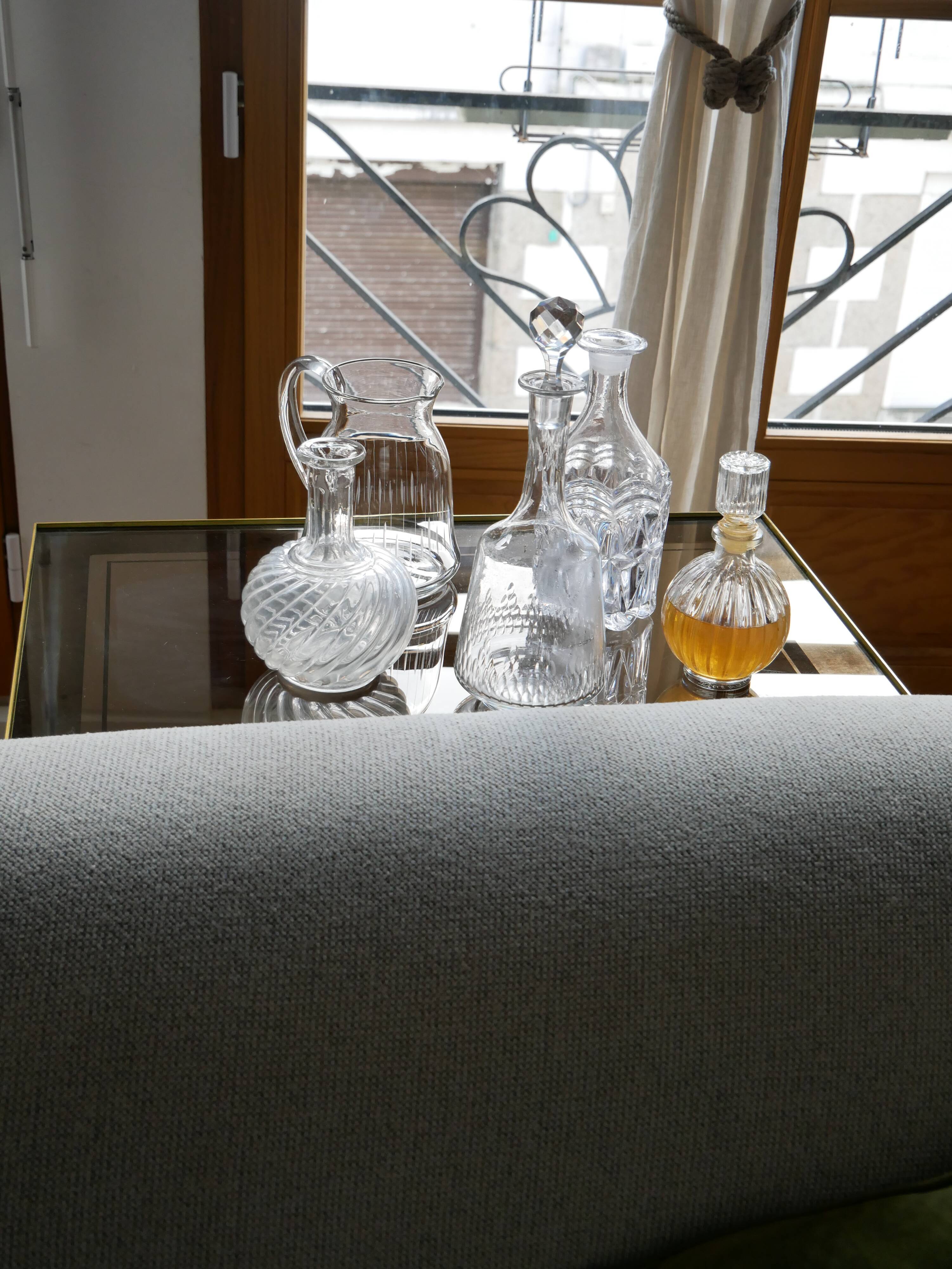 Dessert/bar on brass and glass wheels