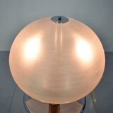 Vintage italian table lamp acrylic mushroom shaped shade, 1970's