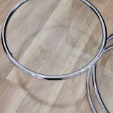 Glass and chrome coffee table