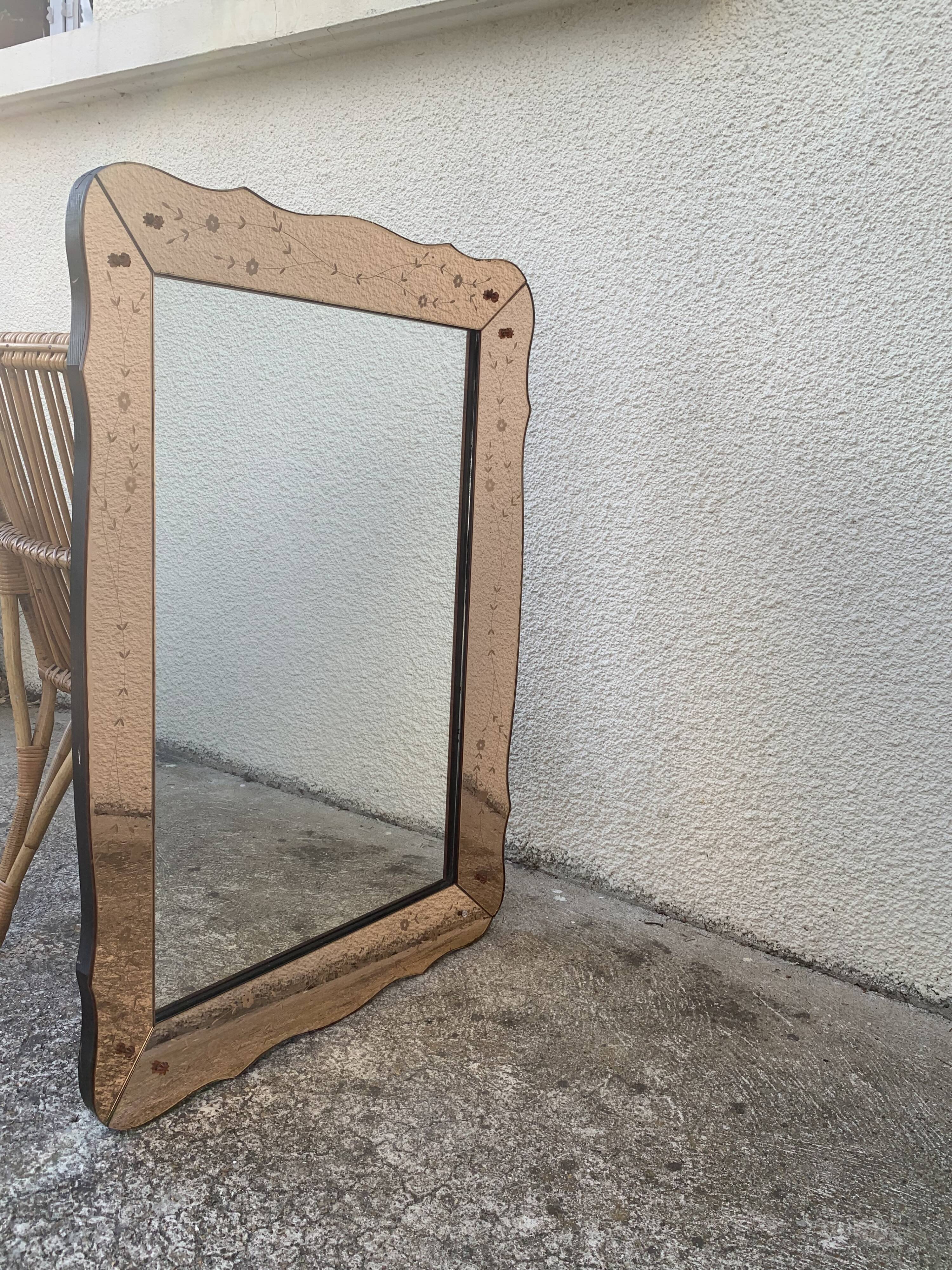 Venetian mirror art deco 1950 70x98