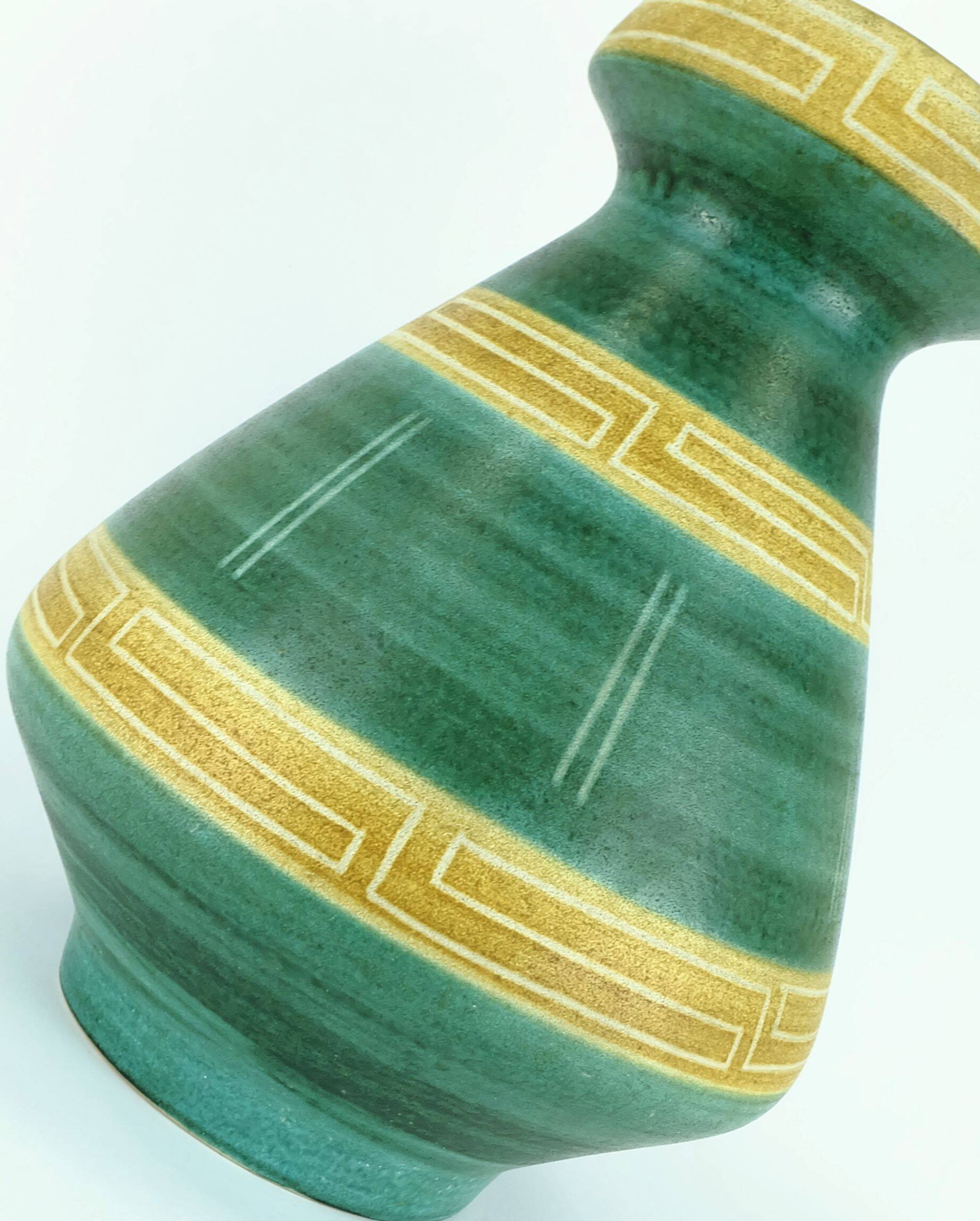 mid century VASE floorvase bay keramik model 680-40 geometric decor