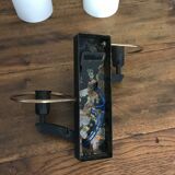 Double sconce in opaline