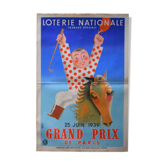 1939 National Lottery Poster "Grand Prix"