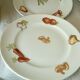 6 dessert plate in faience decor legumes 4 seasons moulin des loups n°1