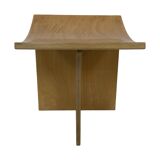 Vintage side table 80s curved plywood minimalist design