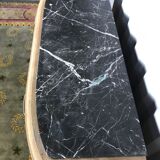 Art Deco oak buffet erased marble