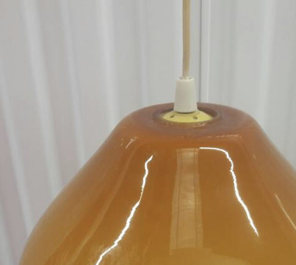 Lampe en verre Oker jaune