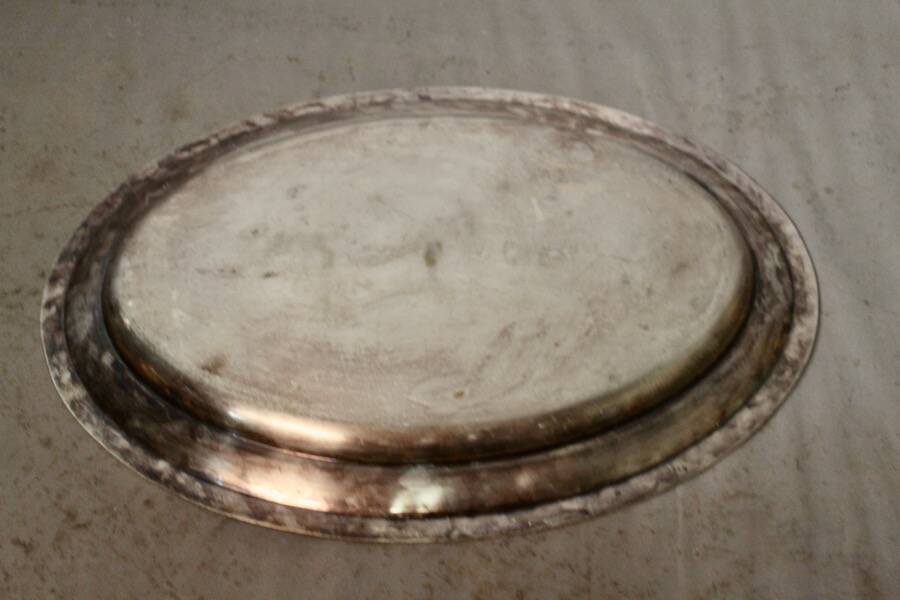 Large silver plated dish