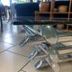 Table basse space age vintage circa 1970