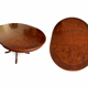 Vintage Extendable Round Dining Table in Burl Walnut Veneer, ca. 1930