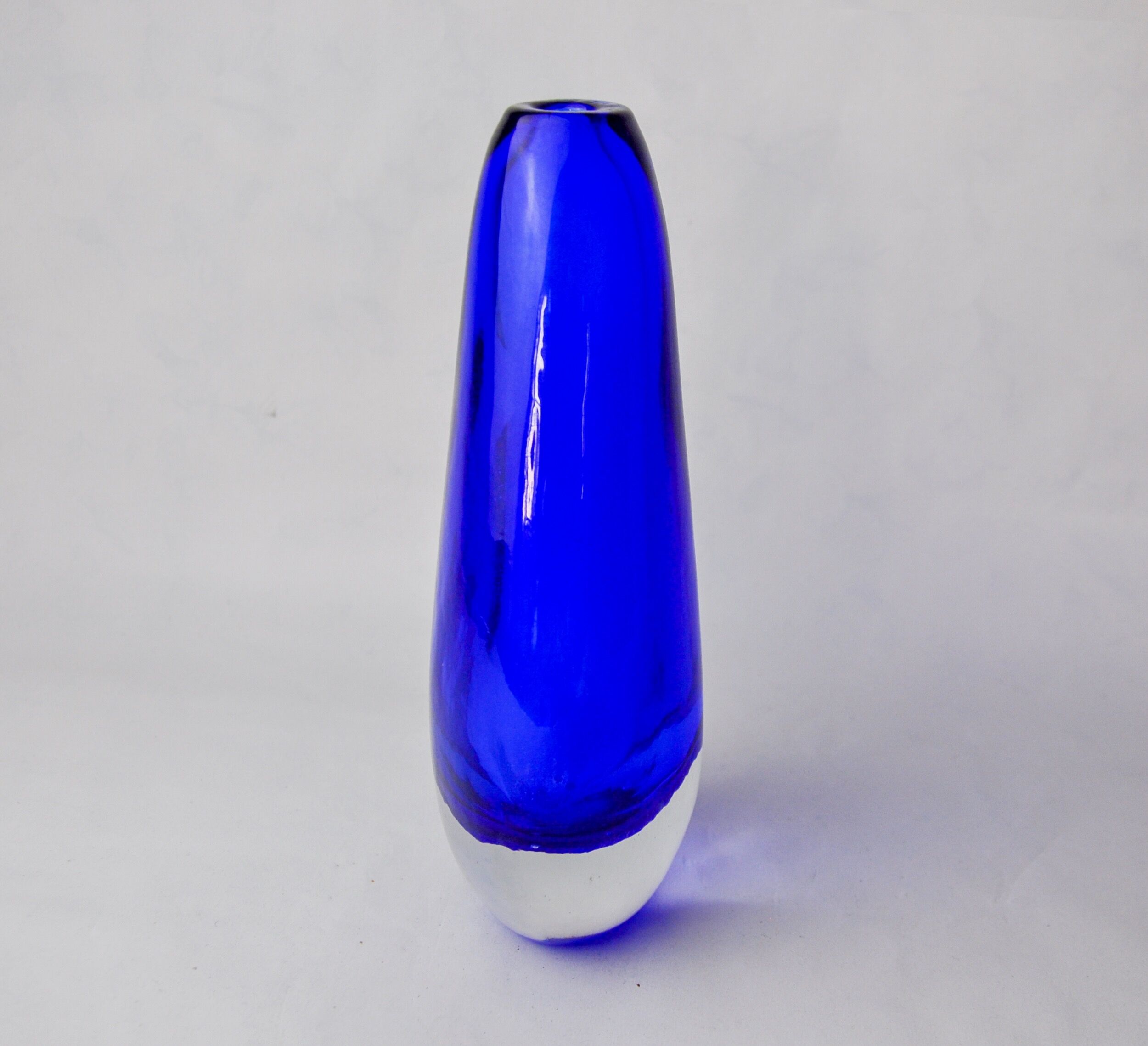 Blue sommerso vase by seguso, Murano glass, Italy, 1970