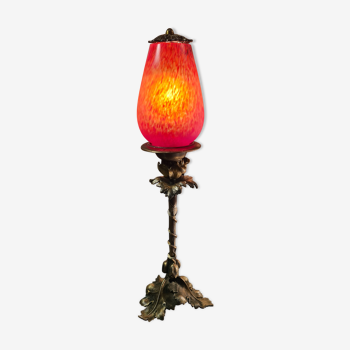 Lamp bronze art nouveau 1900/20