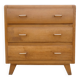commode vintage en bois pieds compas