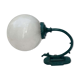 Outdoor wall lamp in cast alluminium, with plastic ball