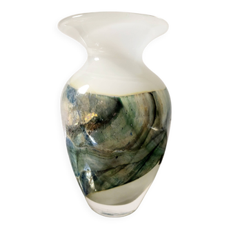 Vase en cristal Val Saint Lambert numéroté SK L 1992, Liège, années 1990