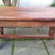 Brutalist oak coffee table