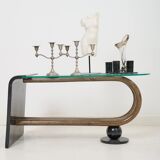 Curved wooden coffee table, 1960-70