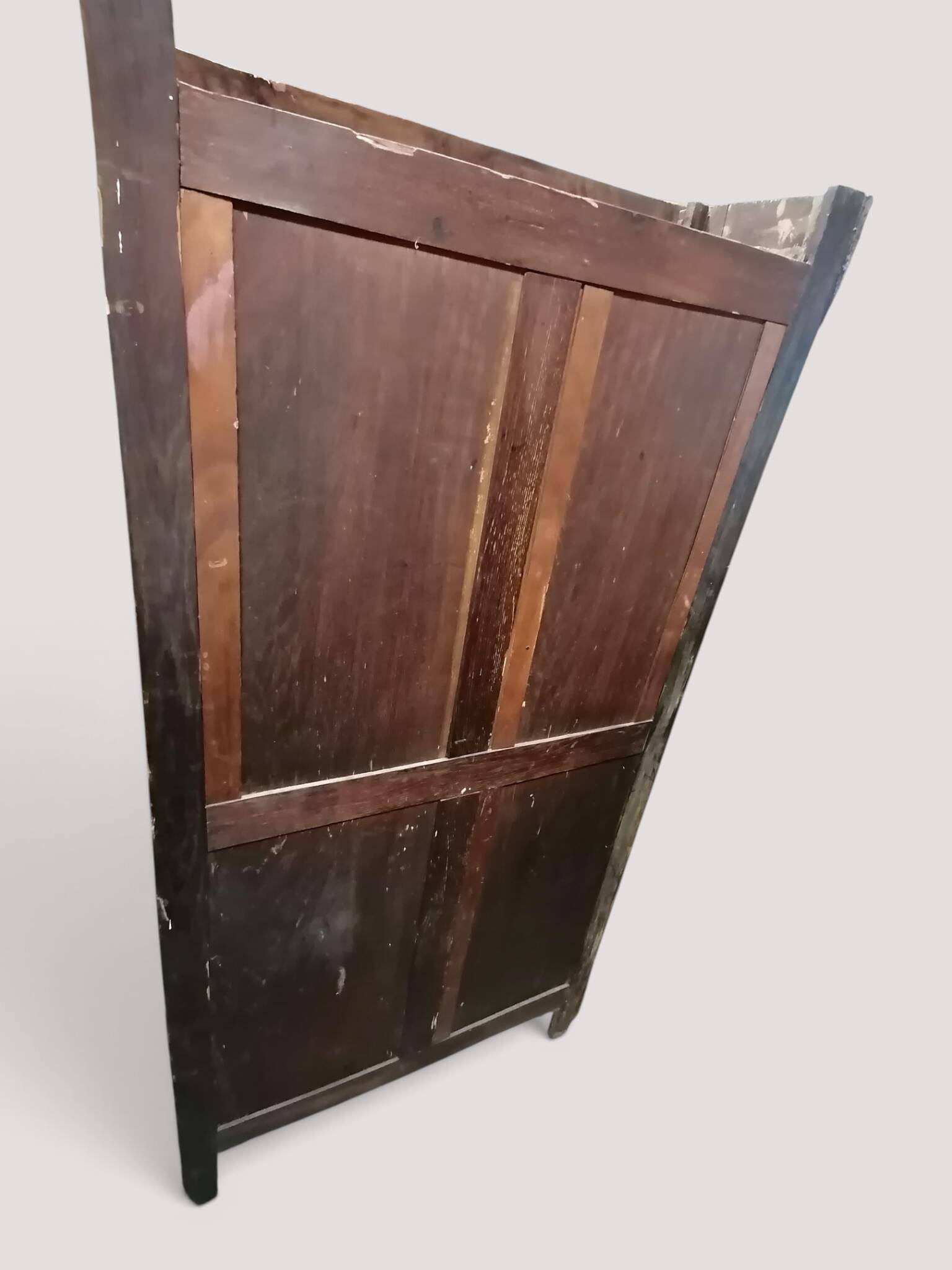 Antique mahogany veneer display cabinet from the 19th century - Louis Philippe style
