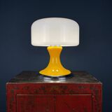 Mid-century Italian yellow table lamp from the 1970s.
