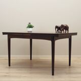 Table en palissandre, design danois, années 1970, production : Danemark