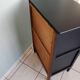Small black Parisian sideboard vintage storage unit chest of drawers original Scandinavian industrial wood