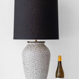 Jasba "Cortina" ceramic table lamp with crackled glaze, mid-century style, 1950s.