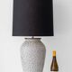 Jasba "Cortina" ceramic table lamp with crackled glaze, mid-century style, 1950s.