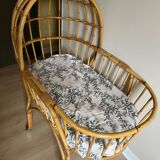 Old rattan cradle