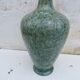 Vase  Art déco en grés de Pierrefonds cristallisé vert