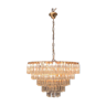 Italian murano glass prism triedri chandelier from venini