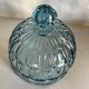 Sublime cloche de verre vintage bleu