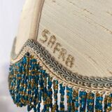 Retro wrought iron and pearl lamp