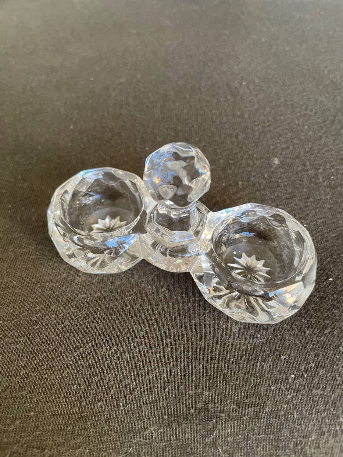 2 vintage Baccarat cut crystal salt cellars