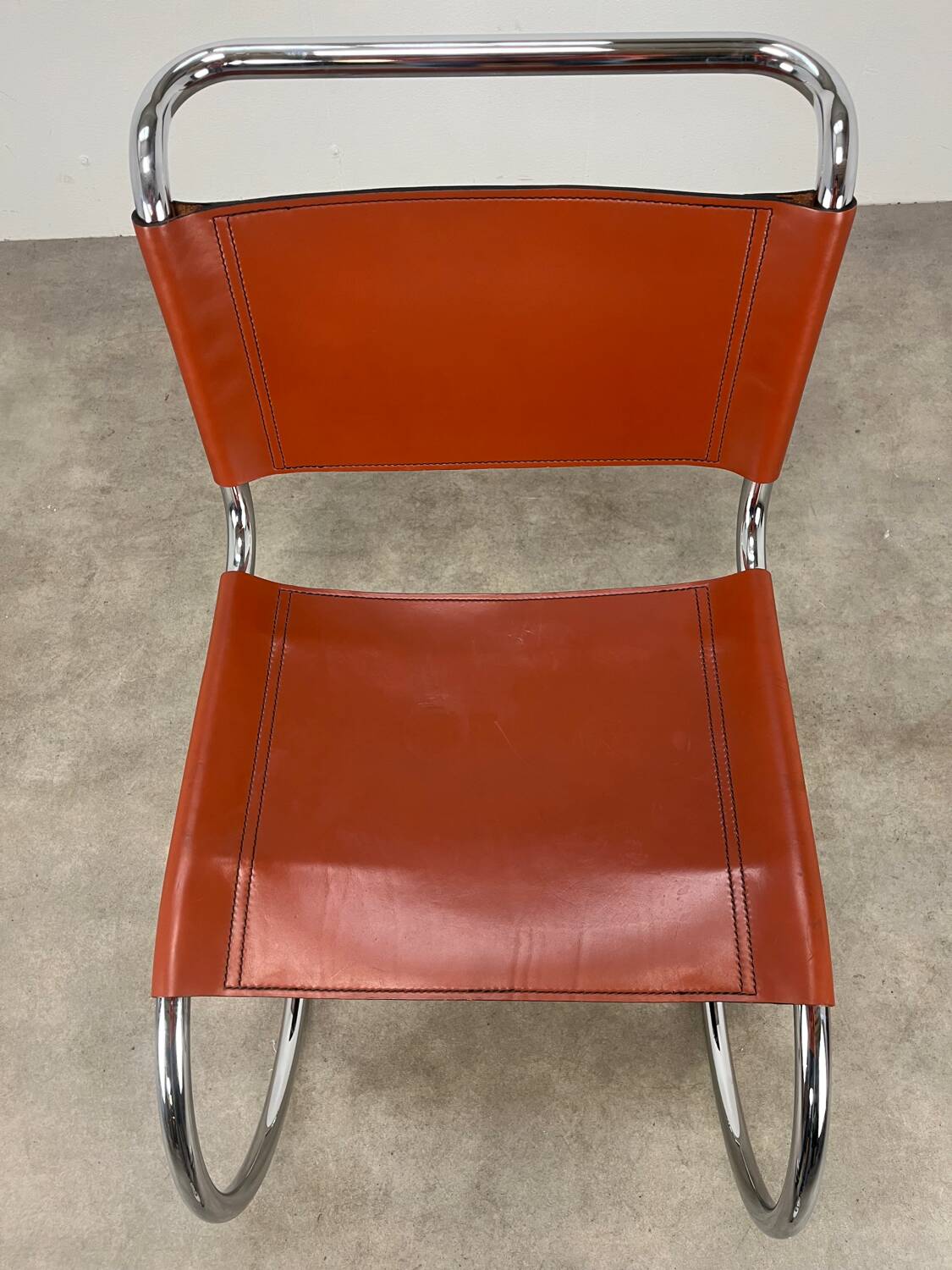 MR10 Mies Van Der Rohe chair, leather, 1980s