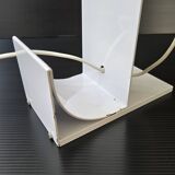 Vintage 1980s lamp in white lacquered metal