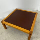 Old beech coffee table Flototto design from the 70s vintage