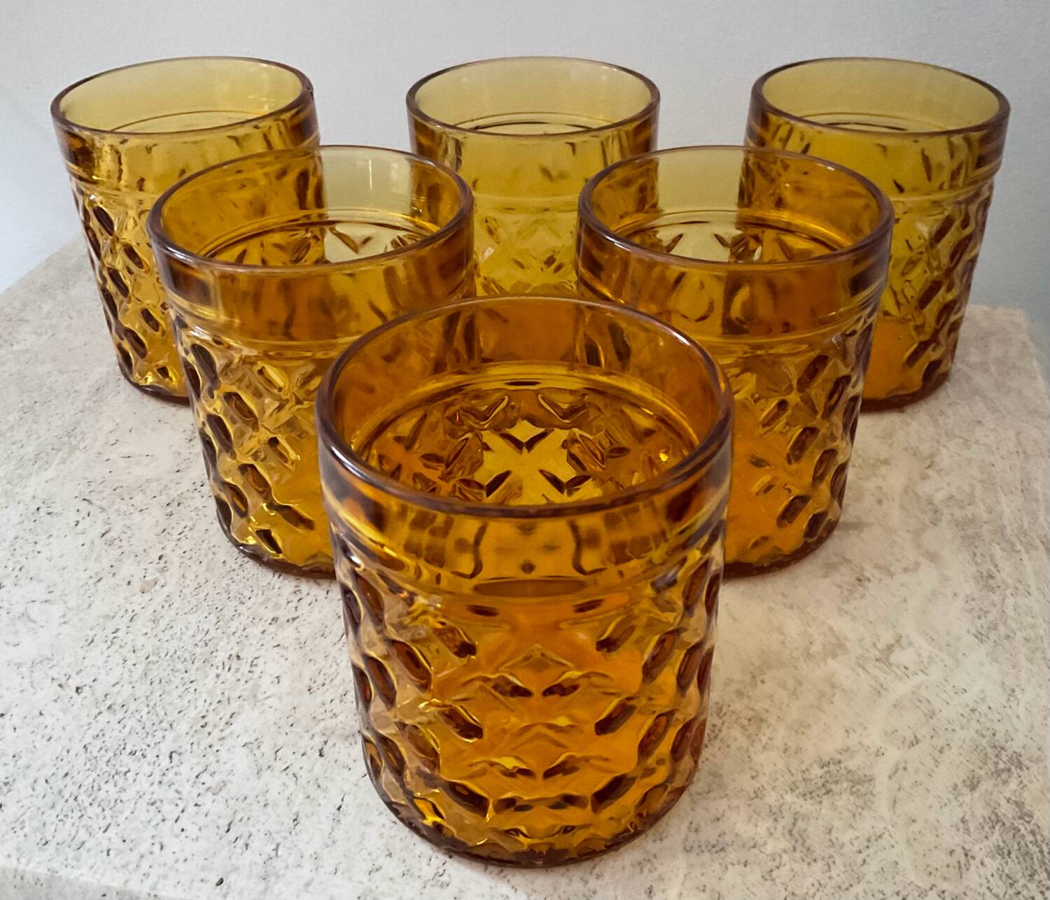 Série de 6 verres Pernod des années 70