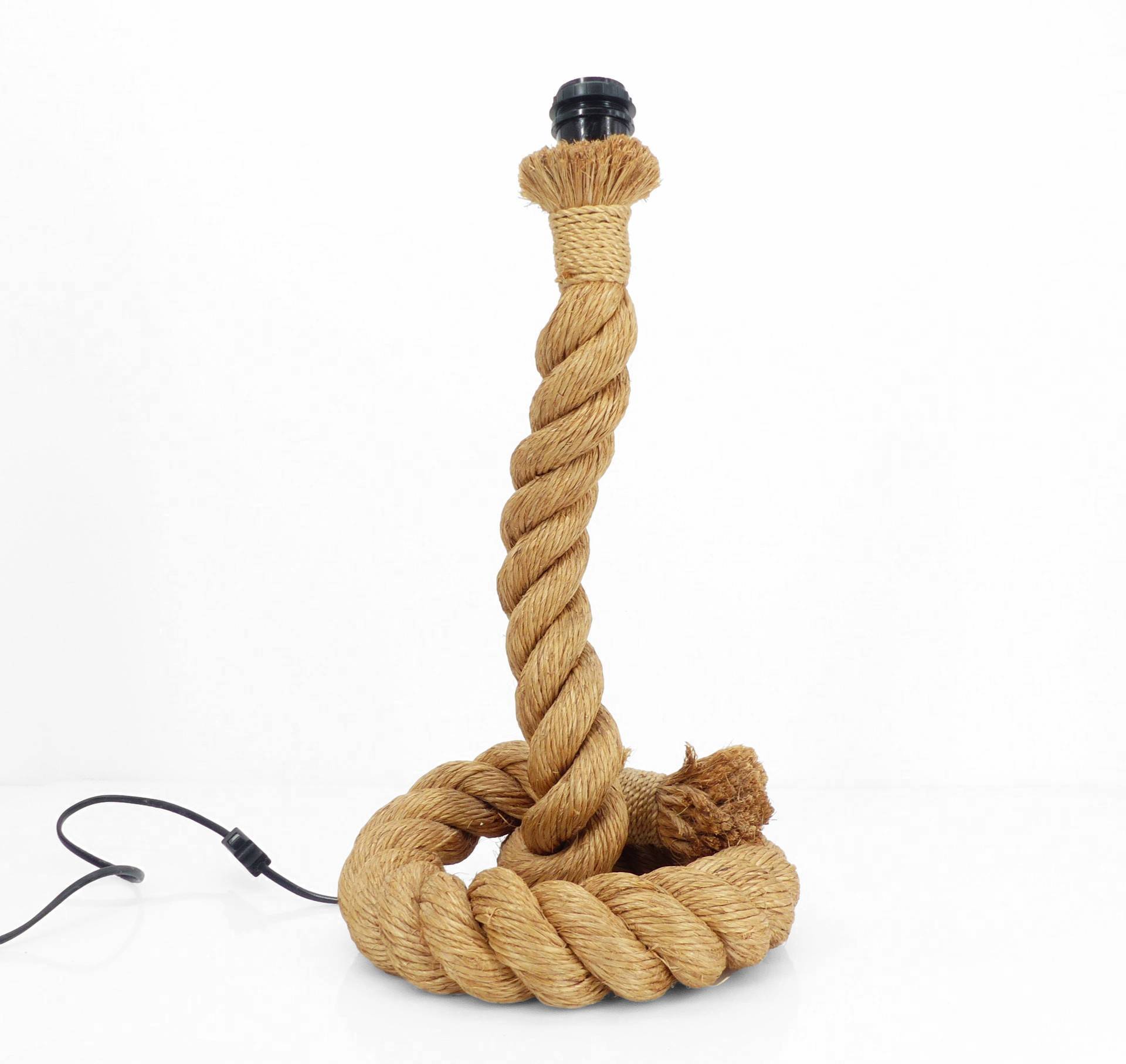 Rope lamp, work in the style of Audoux & Minet, circa 1970-1980