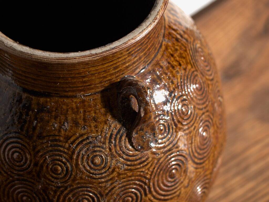 Ancient Chinese glazed stoneware vase – China, circa 1900