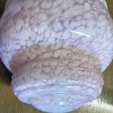 Art Deco globe pendant light, Clichy glass, pale pink, early 20th century.