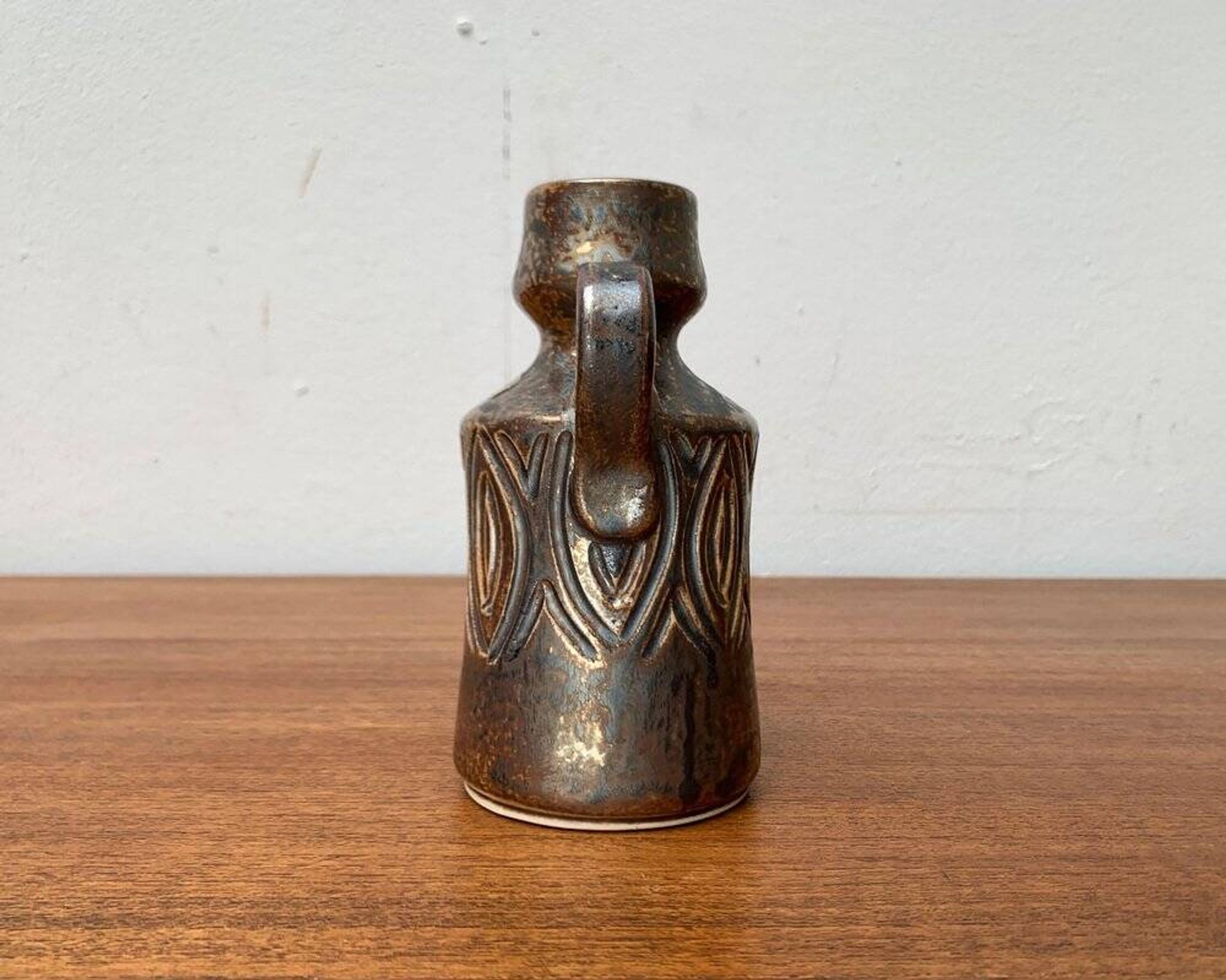 Carafe vase from Lovemose Danish Pottery Studio, mid-century Denmark, 1960s.