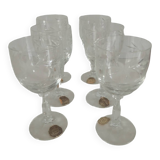 6 hand-cut crystal water glasses