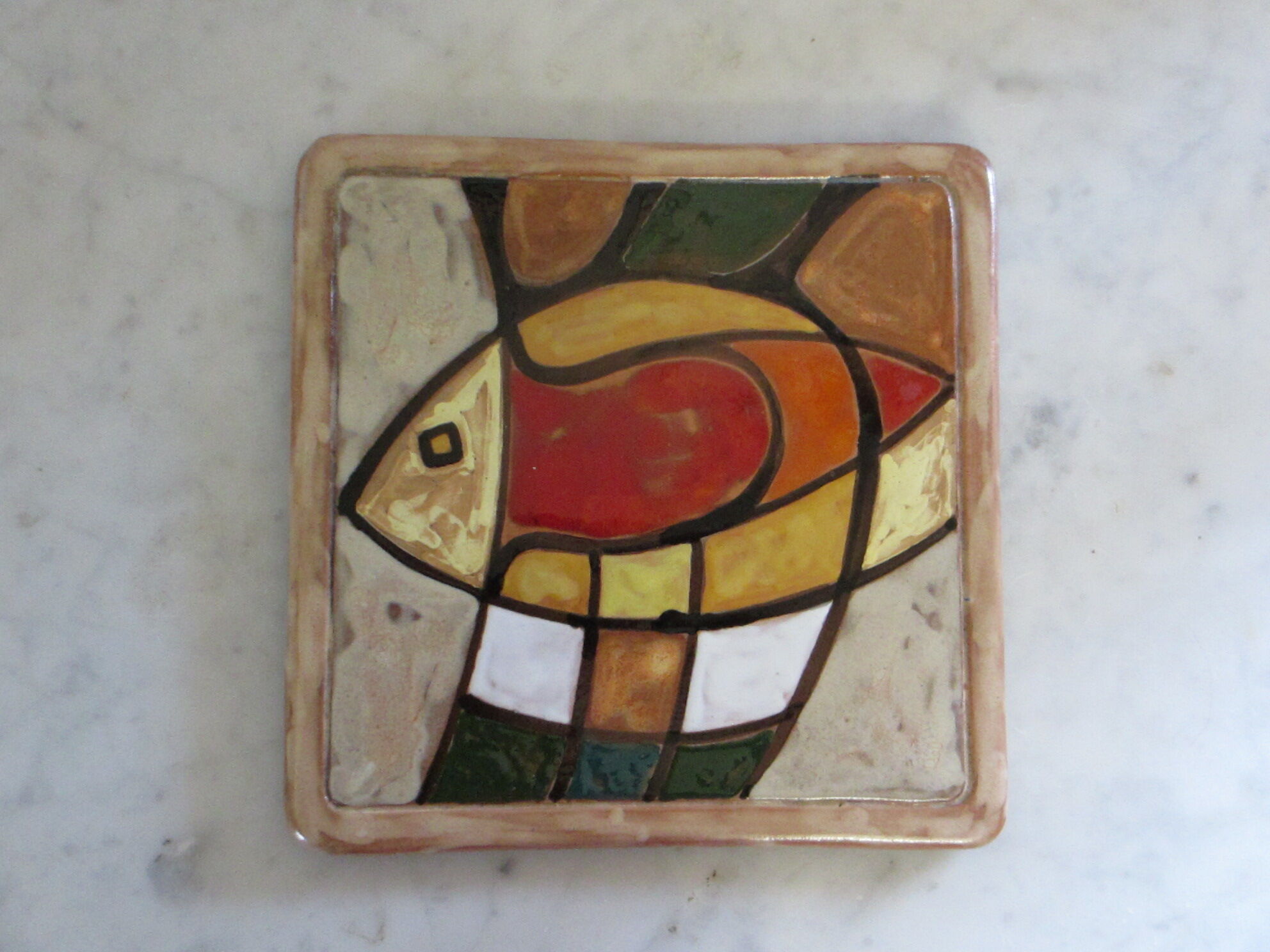 Ceramic table mat by Martine Azema